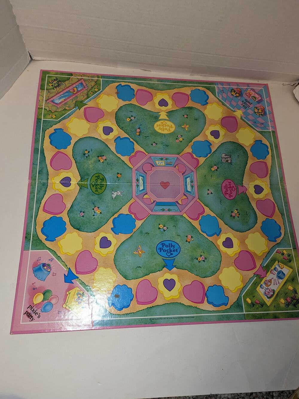 Vintage 1994 Polly Pockets Game Board Only Rose Art